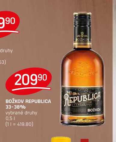 BOŽKOV REPUBLICA 33-38% vybrané druhy 0,5l