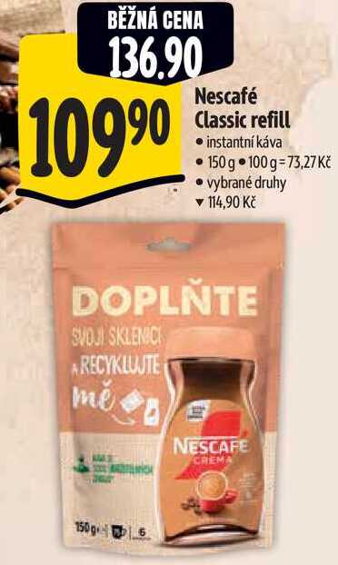 Nescafé Classic refill, 150 g