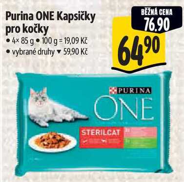 Purina ONE Kapsičky pro kočky, 4x 85 g