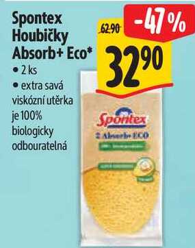 Spontex Houbičky Absorb+ Eco, 2 ks 