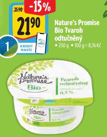 Nature's Promise Bio Tvaroh odtučněný, 250 g 