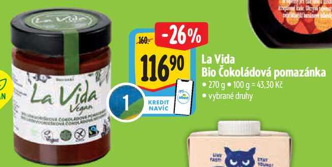 La Vida Bio Čokoládová pomazánka, 270 g 