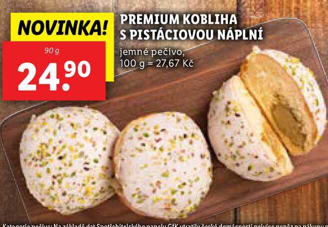 PREMIUM KOBLIHA S PISTÁCIOVOU NÁPLNÍ, 90 g