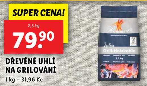 DŘEVĚNÉ UHLÍ NA GRILOVÁNÍ, 2,5 kg
