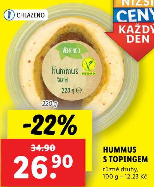 HUMMUS S TOPINGEM, 220 g