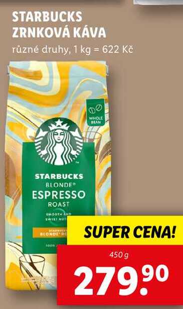 STARBUCKS ZRNKOVÁ KÁVA, 450 g