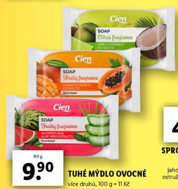 TUHÉ MÝDLO OVOCNÉ, 90 g