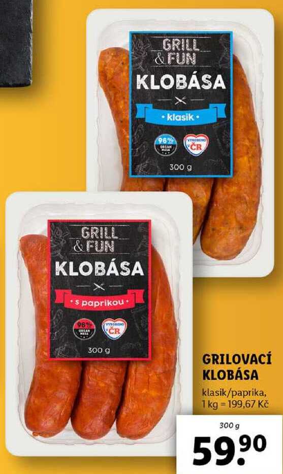 GRILOVACÍ KLOBÁSA, 300 g
