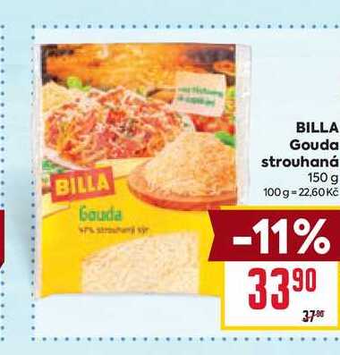 BILLA Gouda strouhaná 150 g 