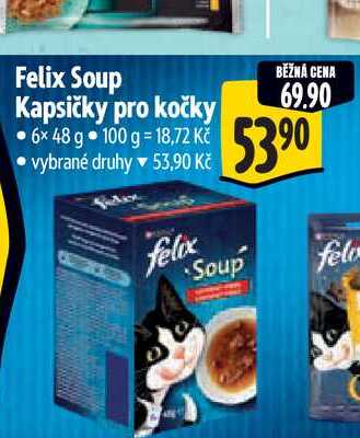 Felix Soup Kapsičky pro kočky 6x48 g