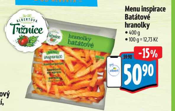  Menu inspirace Batátové hranolky  400 g 
