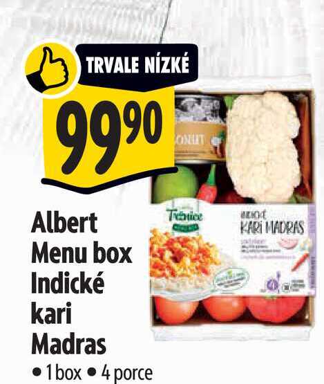  Albert Menu box Indické kari Madras  1 box  