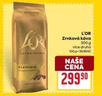 L'OR Zrnková káva 500 g 