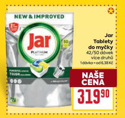 Jar Tablety do myčky 42/50 dávek 