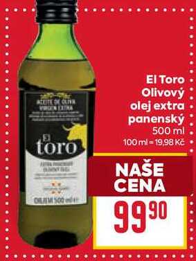 El Toro Olivový olej extra panenský 500 ml 