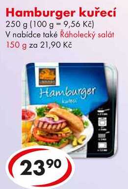 Hamburger kuřecí, 250 g 