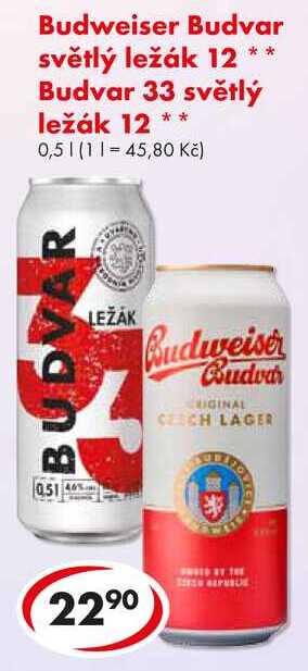 Budweiser Budvar 33, 0,5 l