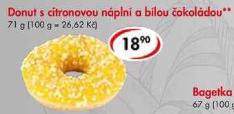 Donut s citronovou náplní a bílou čokoládou, 71 g 