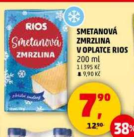 SMETANOVÁ ZMRZLINA VOPLATCE RIOS, 200 ml 