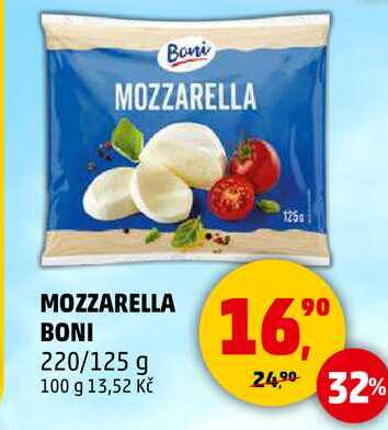 MOZZARELLA BONI, 220/125 g 