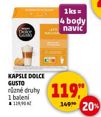 KAPSLE DOLCE GUSTO různé druhy, 1 balení