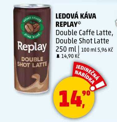 LEDOVÁ KÁVA REPLAY Double Caffe Latte, 250 ml 