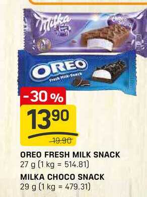 OREO FRESH MILK SNACK 27 g 