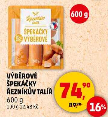 VÝBĚROVÉ ŠPEKÁČKY ŘEZNÍKŮV TALÍŘ, 600 g 