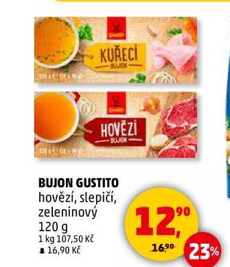 BUJON GUSTITO hovězí, slepičí, zeleninový, 120 g