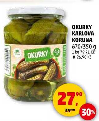 OKURKY KARLOVA KORUNA, 670/350 g