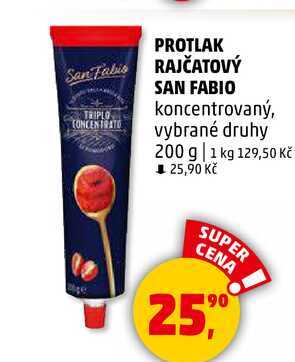 PROTLAK RAJČATOVÝ SAN FABIO koncentrovaný, vybrané druhy, 200 g 
