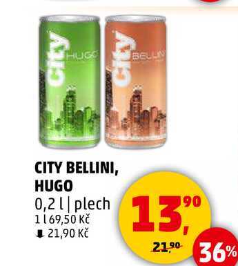 CITY BELLINI, HUGO, 0,2 l, plech