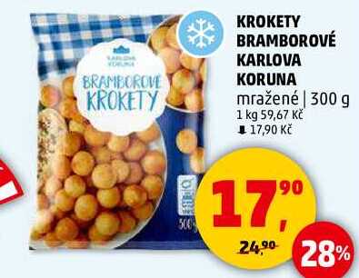 KROKETY BRAMBOROVÉ KARLOVA KORUNA mražené, 300 g