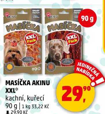 MASÍČKA AKINU XXL kachní, kuřecí, 90 g 