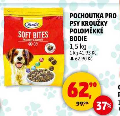 POCHOUTKA PRO PSY KROUŽKY POLOMĚKKÉ BODIE, 1,5 kg  