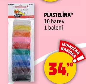 PLASTELÍNA, 10 barev, 1 balení 