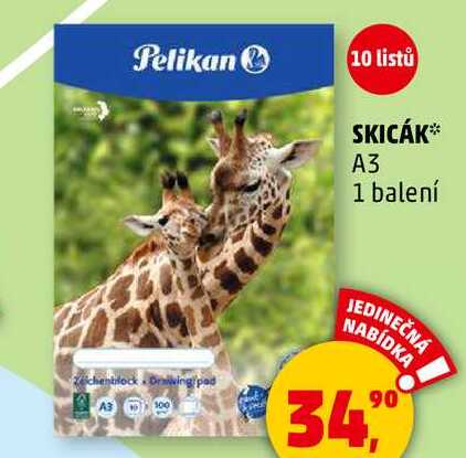 SKICÁK A3, 1 balení 