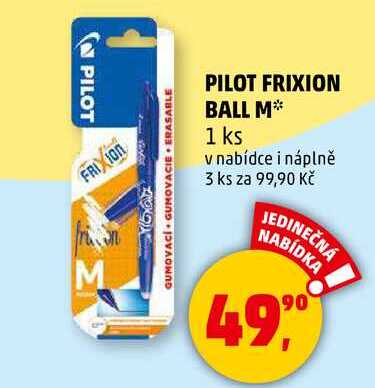 PILOT FRIXION BALL M, 1 ks  
