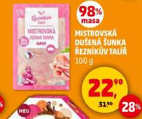 MISTROVSKÁ DUŠENÁ ŠUNKA ŘEZNÍKŮV TALÍŘ, 100 g 