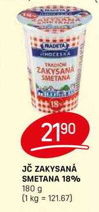 JČ ZAKYSANÁ SMETANA 18% 180 g