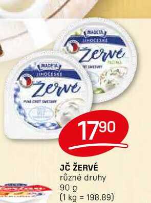 JČ ŽERVÉ různé druhy 90 g