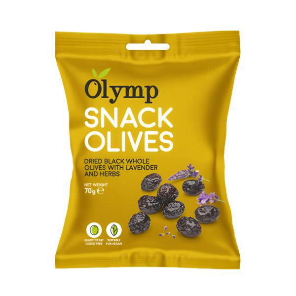 Olymp Sušené celé černé olivy levandule-bylinky