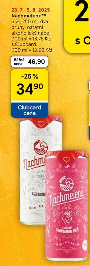Nachmelené 6%, 250 ml, dva druhy 