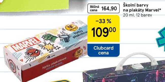 Školní barvy na plakáty Marvel, 20 ml, 12 barev 