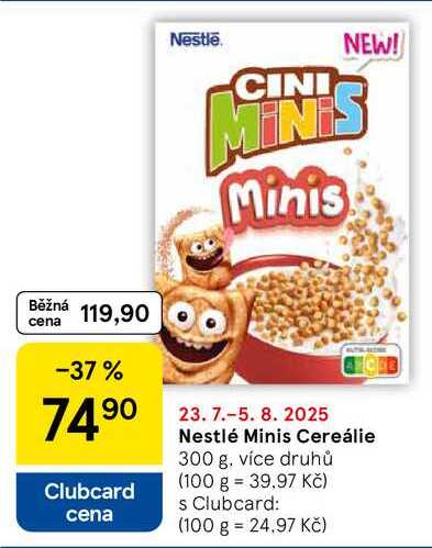 Nestlé Minis Cereálie, 300 g, více druhů 