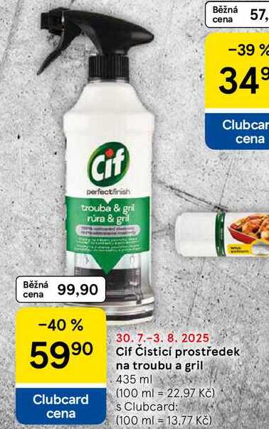 Cif Čisticí prostředek na troubu a gril, 435 ml  