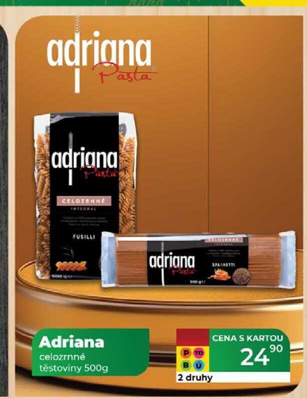 Adriana celozrnné těstoviny 500g