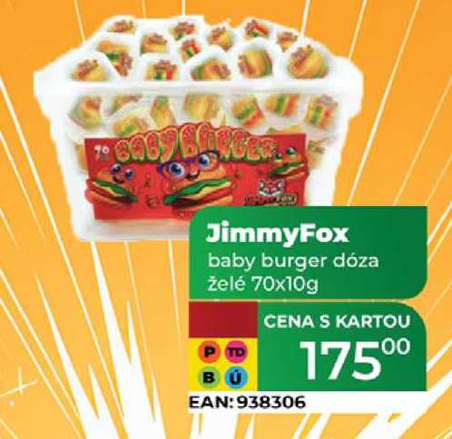 JimmyFox baby burger dóza želé 70x10g