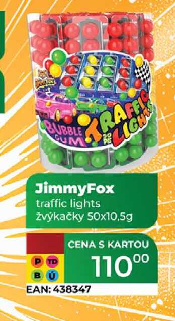 JimmyFox traffic lights žvýkačky 50x10,5g