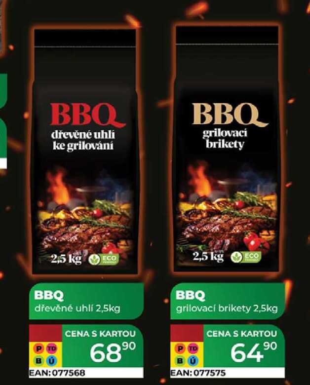 BBQ dřevěné uhlí 2,5kg  